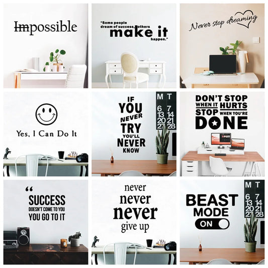 Wallpapers autocolantes de parede motivacionais